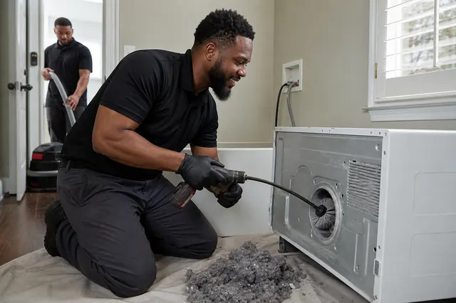 Dryer Vent Cleaning in a North Atlanta home